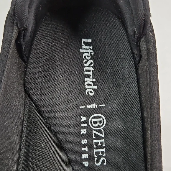 Lifestride With BZEES Airstep Black Rhinestone Slip On Loafers Size 7 - Picture 2 of 8